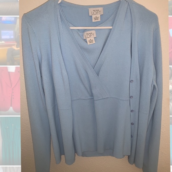 LOFT Sweaters - LOFT Blouse & Sweater Matching Set